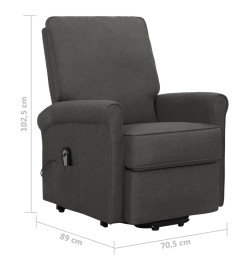 Fauteuil Gris foncé Tissu