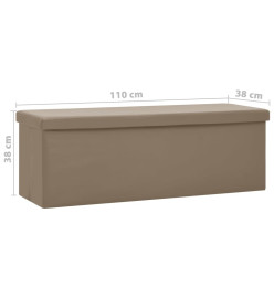 Banc de rangement pliable Cappuccino PVC