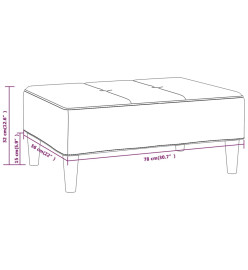 Repose-pied Crème 78x56x32 cm Velours