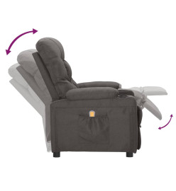 Fauteuil de massage Gris foncé Tissu