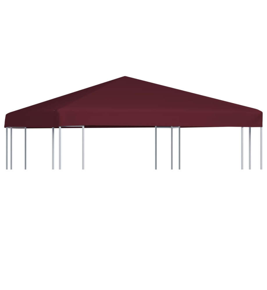 Toile supérieure de gazebo 310 g/m² 3x3 m Bordeaux