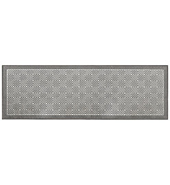 Tapis d'extérieur gris et blanc 80x250 cm design réversible