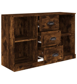 Buffet chêne fumé 104,5x35,5x67,5 cm bois d'ingénierie