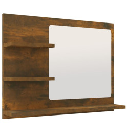 Miroir de bain Chêne fumé 60x10,5x45 cm Bois d'ingénierie