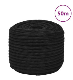 Corde de travail Noir 12 mm 50 m Polyester