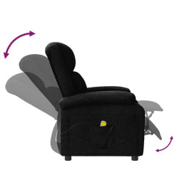 Fauteuil de massage Noir Tissu