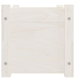 Jardinière Blanc 60x31x31 cm Bois de pin massif