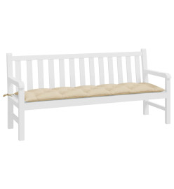Coussin de banc de jardin beige 180x50x7 cm tissu oxford
