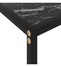 Table console Noir 80x35x75 cm Verre trempé