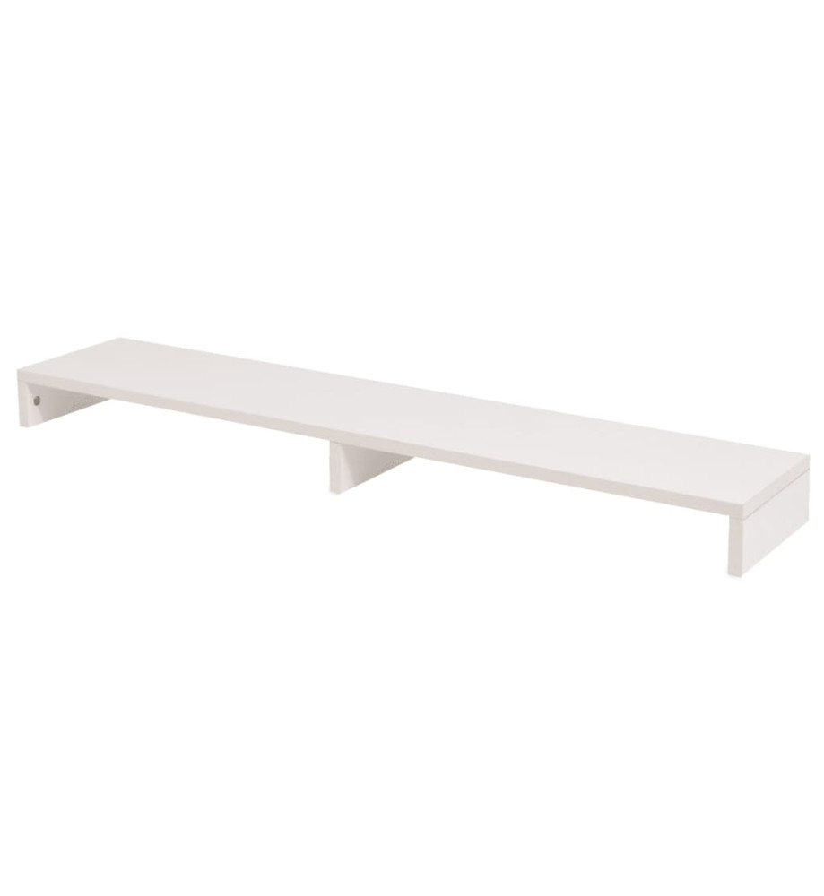 Support de moniteur Aggloméré 110x23,5x9 cm Blanc