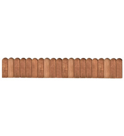 Rouleaux de bordure 2 pcs 120 cm Bois de pin imprégné