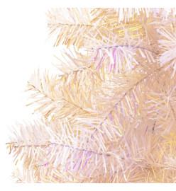 Sapin de Noël artificiel pointes iridescentes Blanc 180 cm PVC