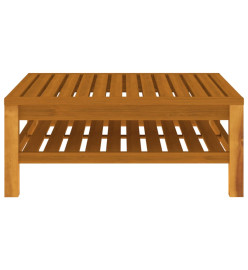 Salon de jardin 5 pcs avec coussin crème Bois d'acacia solide