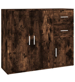 Buffet Chêne fumé 91x29,5x75 cm Bois d'ingénierie