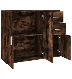 Buffet Chêne fumé 91x29,5x75 cm Bois d'ingénierie