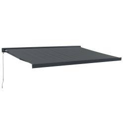 Auvent rétractable anthracite 4x3 m tissu et aluminium