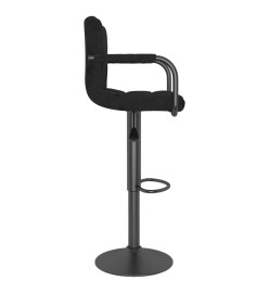 Tabourets de bar lot de 2 noir velours