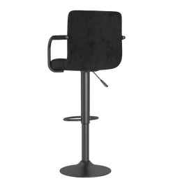 Tabourets de bar lot de 2 noir velours