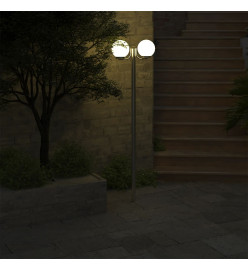 Lampadaire de jardin 2 lampes 220 cm