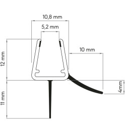 Sealskin Bande d'étanchéité pour porte de douche en verre