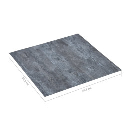 Planches de plancher autoadhésives 5,11 m² PVC Gris Marbre