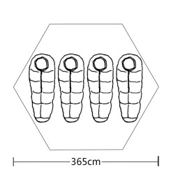 Tente pour 4 personnes Multicolore