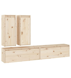 Meubles TV 4 pcs Bois massif de pin