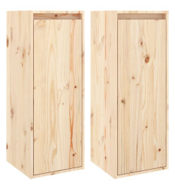 Armoires murales 2 pcs 30x30x80 cm Bois de pin massif