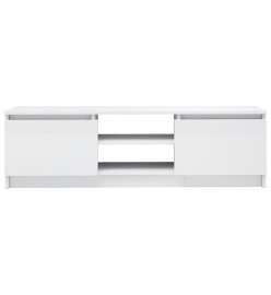 Meuble TV Blanc brillant 120x30x35,5 cm Aggloméré