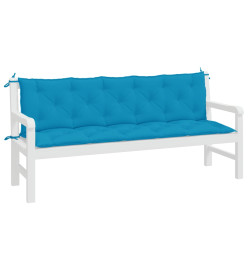 Coussins de banc de jardin 2 pcs bleu clair tissu Oxford