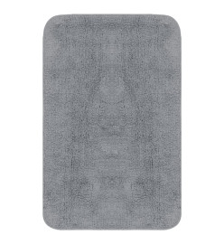 Jeu de tapis de salle de bain 3 pcs Tissu Gris