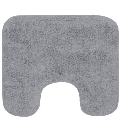 Jeu de tapis de salle de bain 3 pcs Tissu Gris