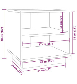 Table de chevet Blanc 40x34x40 cm Bois de pin solide