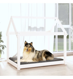 Lit pour chien Blanc 101x70x90 cm Bois de pin solide