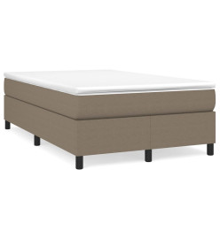 Lit à sommier tapissier avec matelas Taupe 120x200 cm Tissu