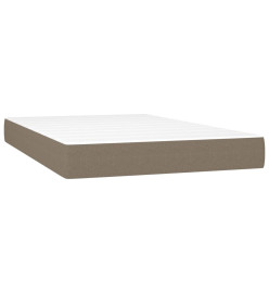 Lit à sommier tapissier avec matelas Taupe 120x200 cm Tissu