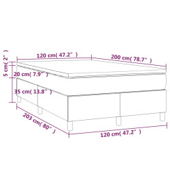 Lit à sommier tapissier avec matelas Taupe 120x200 cm Tissu