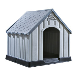 Niche pour chiens Gris 92x87x91 cm Plastique