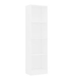 Bibliothèque à 4 niveaux Blanc 40x24x142 cm Bois d'ingénierie