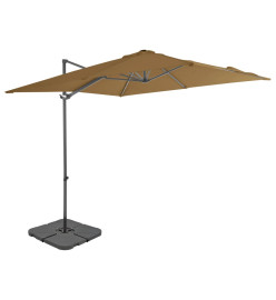 Parasol avec base portable Taupe