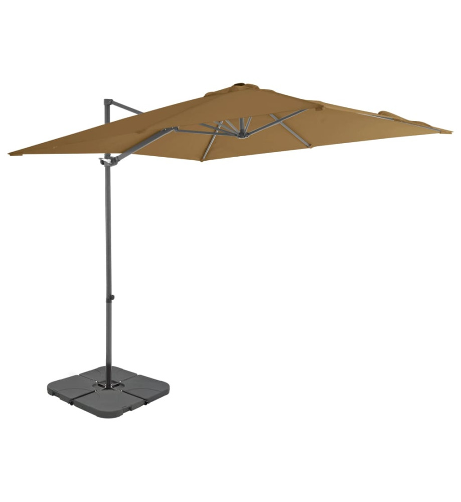 Parasol avec base portable Taupe