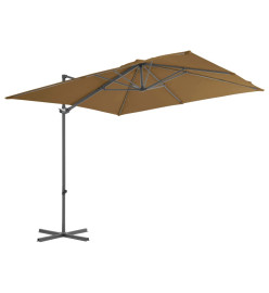 Parasol avec base portable Taupe