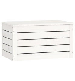 Boîte de rangement Blanc 59,5x36,5x33 cm Bois massif de pin