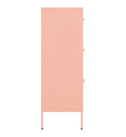 Armoire à tiroirs Rose 80x35x101,5 cm Acier