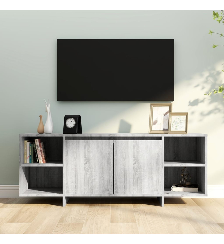 Meuble TV Sonoma gris 130x35x50 cm Aggloméré