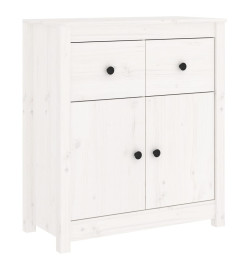 Buffet Blanc 70x35x80 cm Bois massif de pin