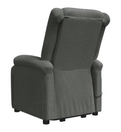 Fauteuil de massage inclinable Gris foncé Tissu