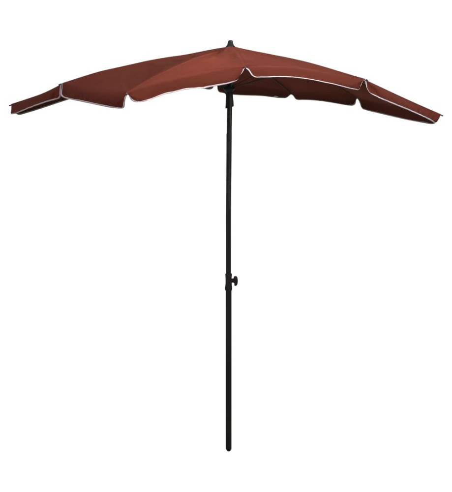 Parasol de jardin avec mât 200x130 cm Terre cuite