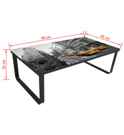 Table basse avec dessus de table rectangulaire