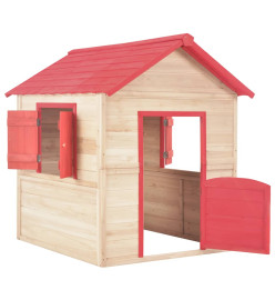 Maison de jeu pour enfants Bois de sapin Rouge